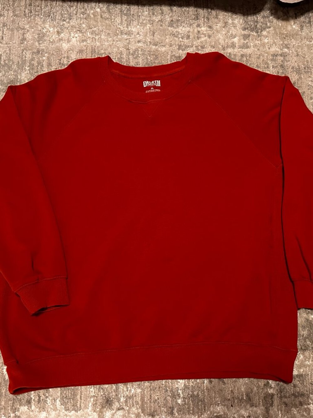Duluth Trading Company Co. Heavy Duty Thick Faded Red Crewneck Sweatshirt Sz XL